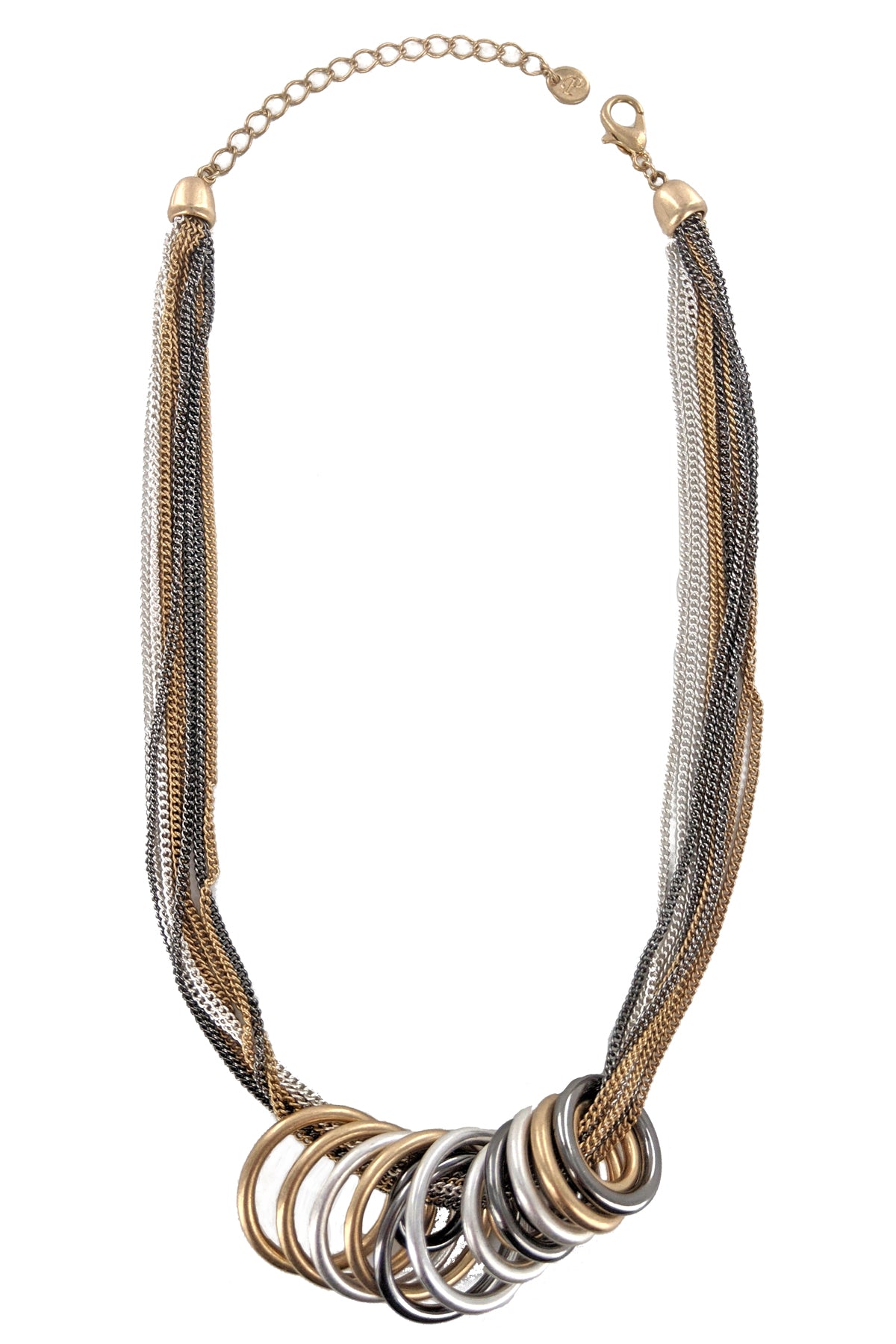 Hematite Multi Strand Circle Necklace Set