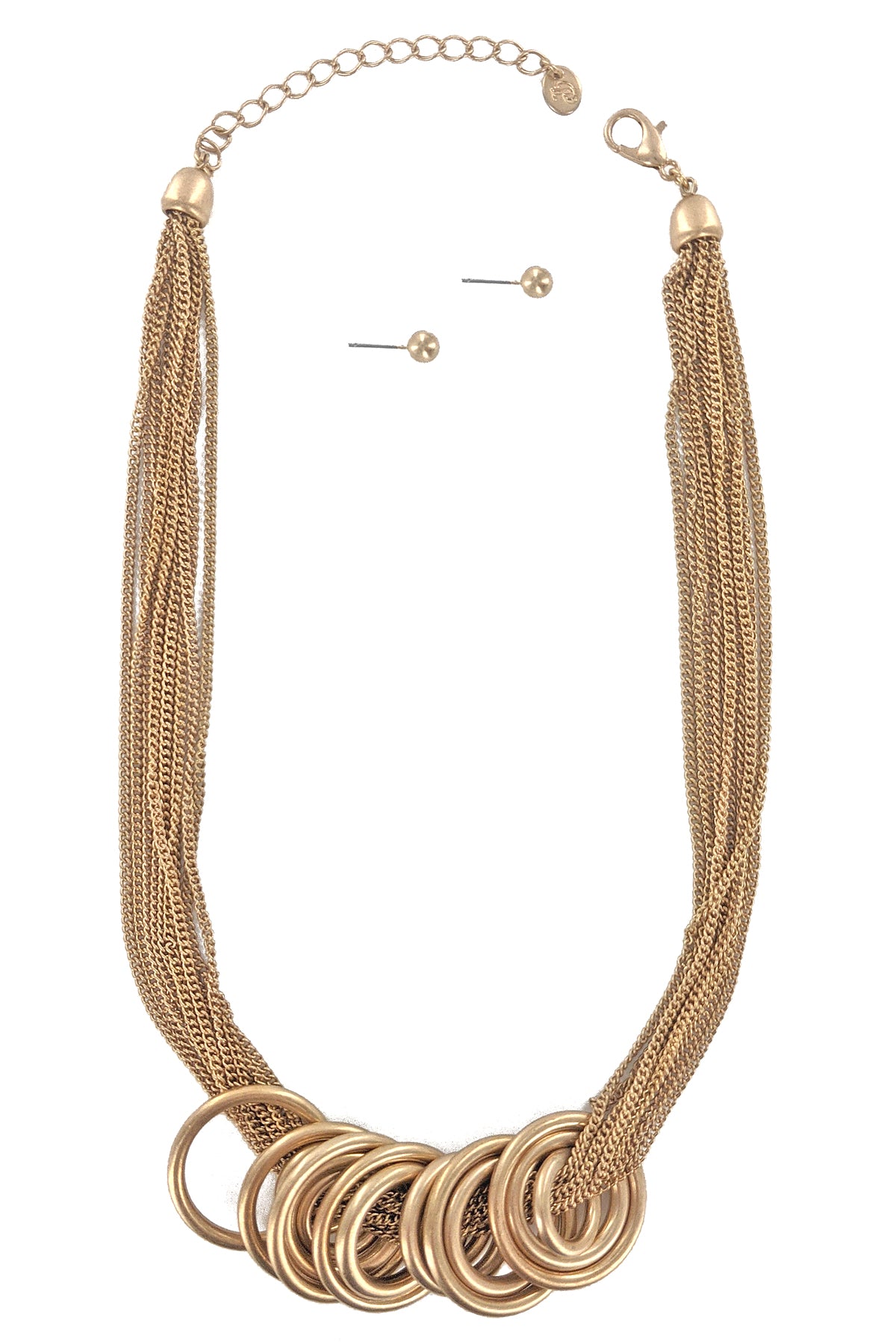 Multi Strand Circle Necklace Set