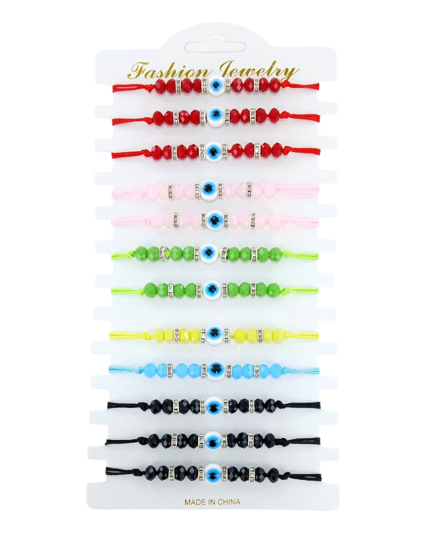 Evil Eye Beaded Adjustable Thread Bracelet