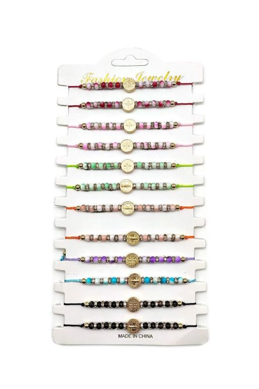 Religious Adjustable Beaded Thread Bracelet