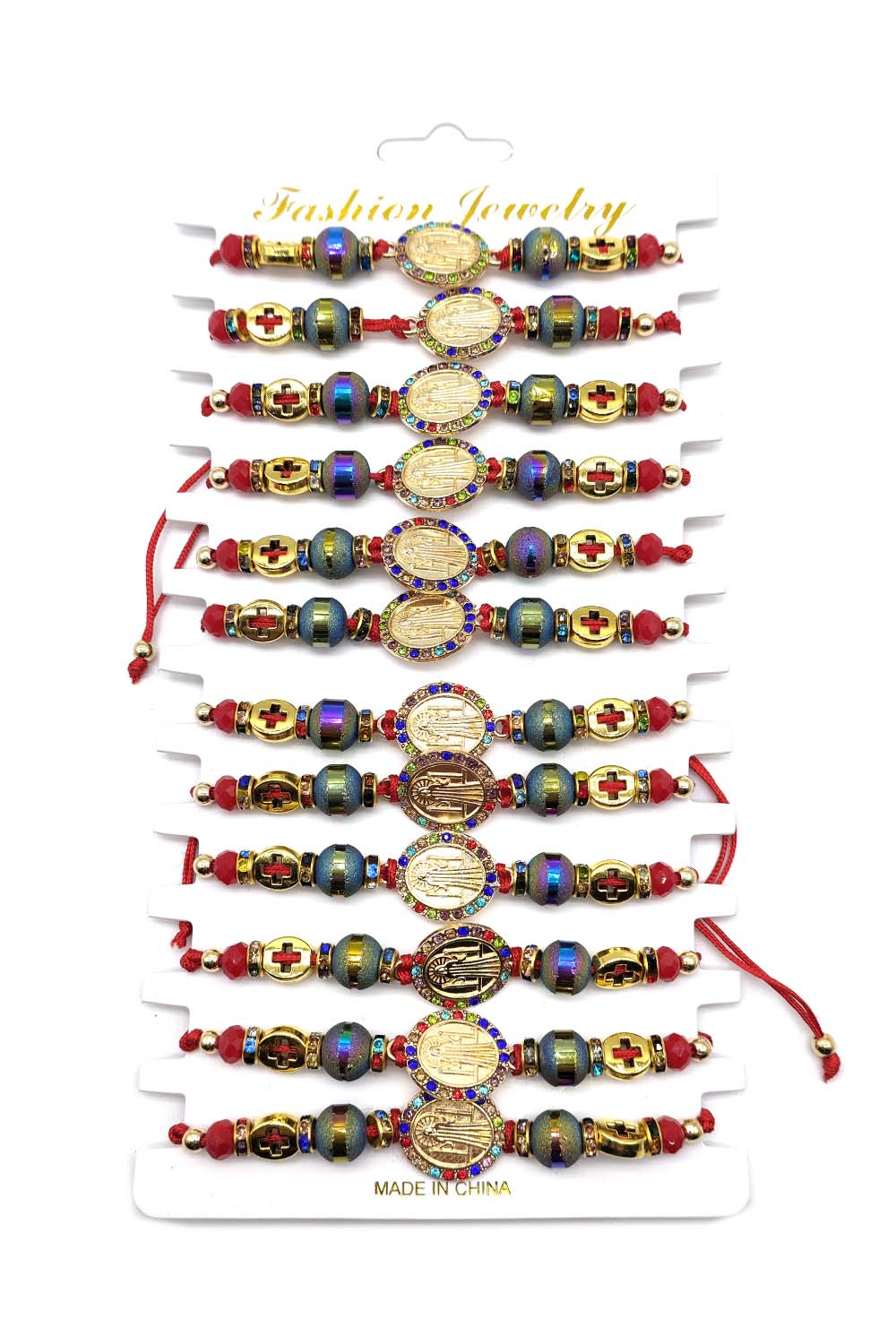 Religious Beaded Adjustable Thread Bracelet