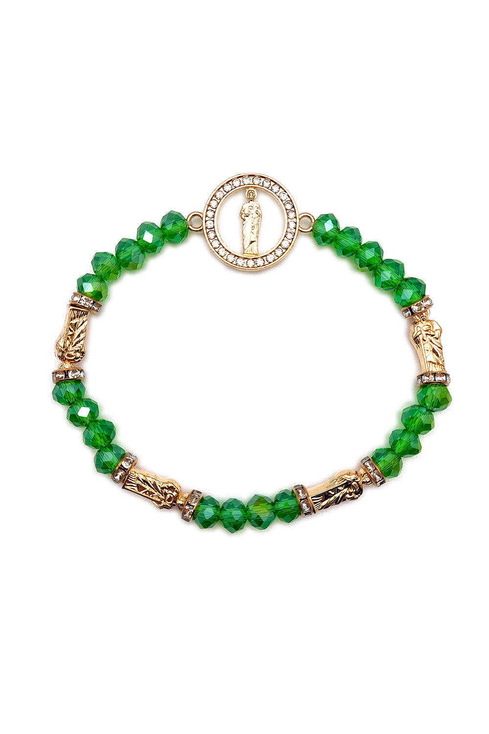 Religious Beaded Stretch Bracelet