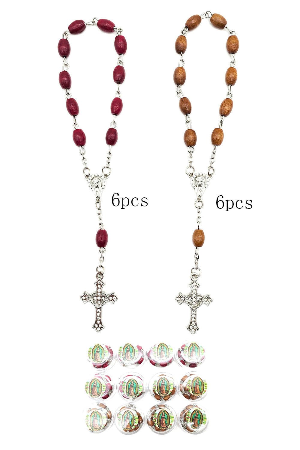 Religious Wooden Rosary Bracelet