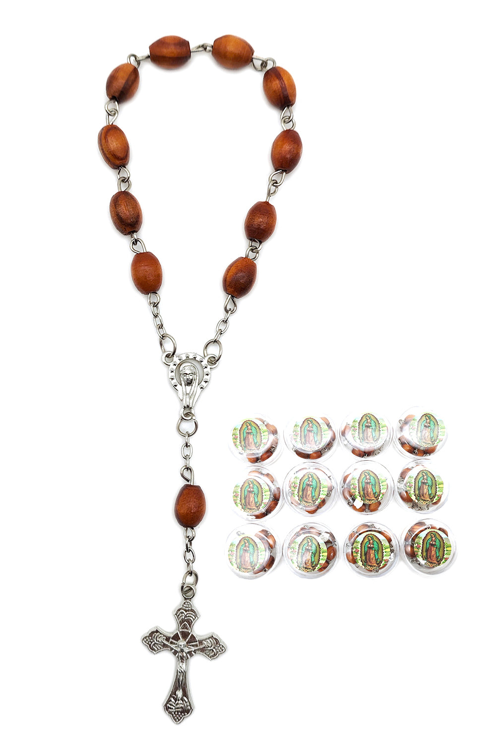 Religious Wooden Rosary Bracelet