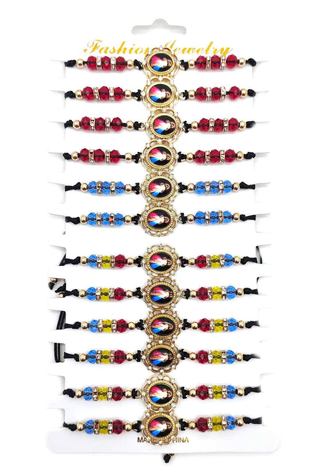 Religious Beaded Thread Bracelet