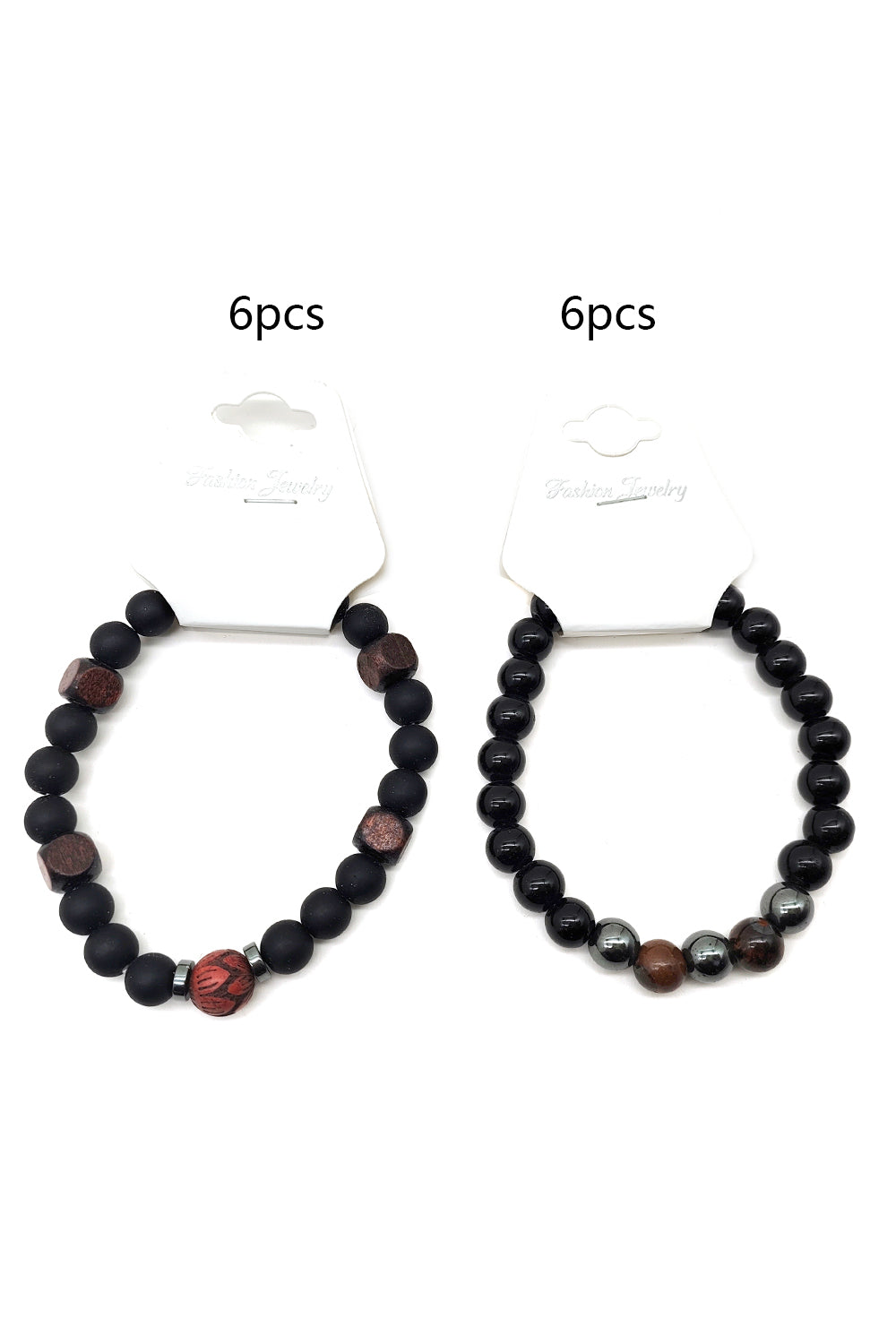 Black Beaded Wooden Bracelet