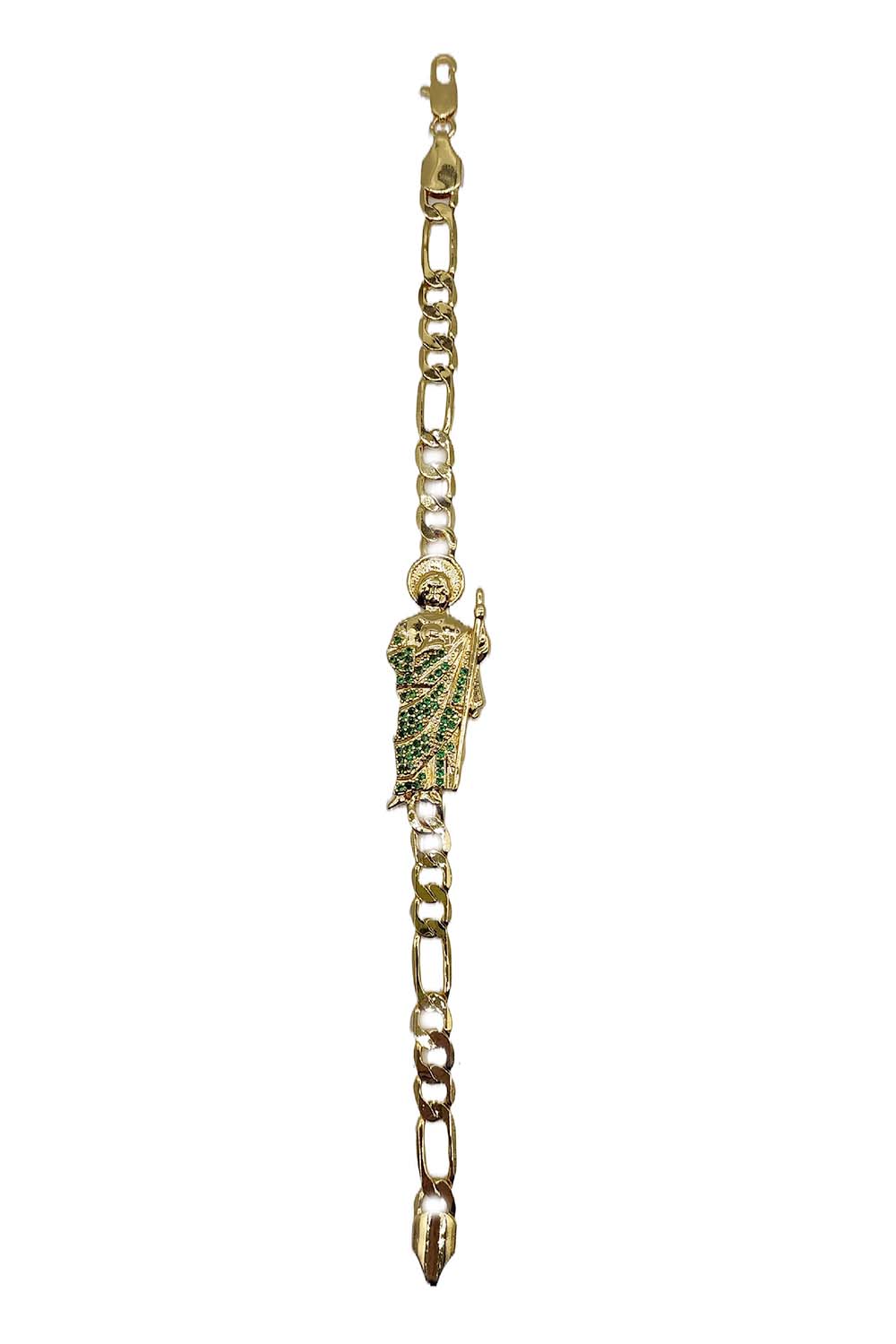 Green Religious Bracelet Gold Dipped