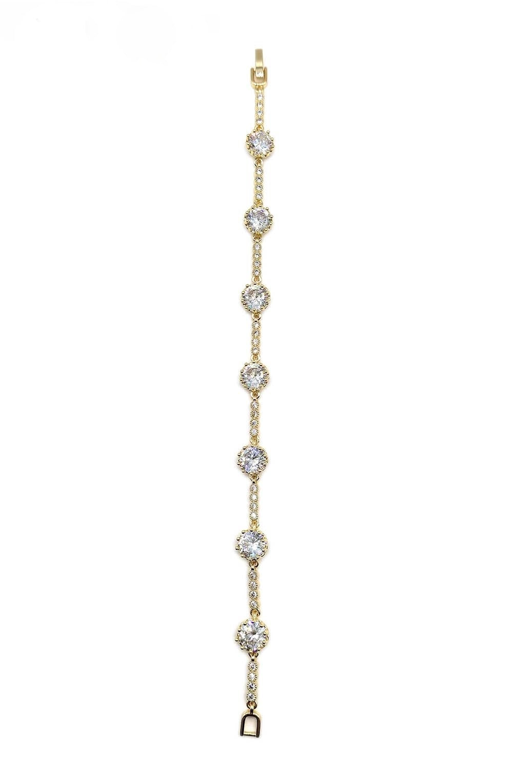 Gold Stainless Steel Baguette Bracelet
