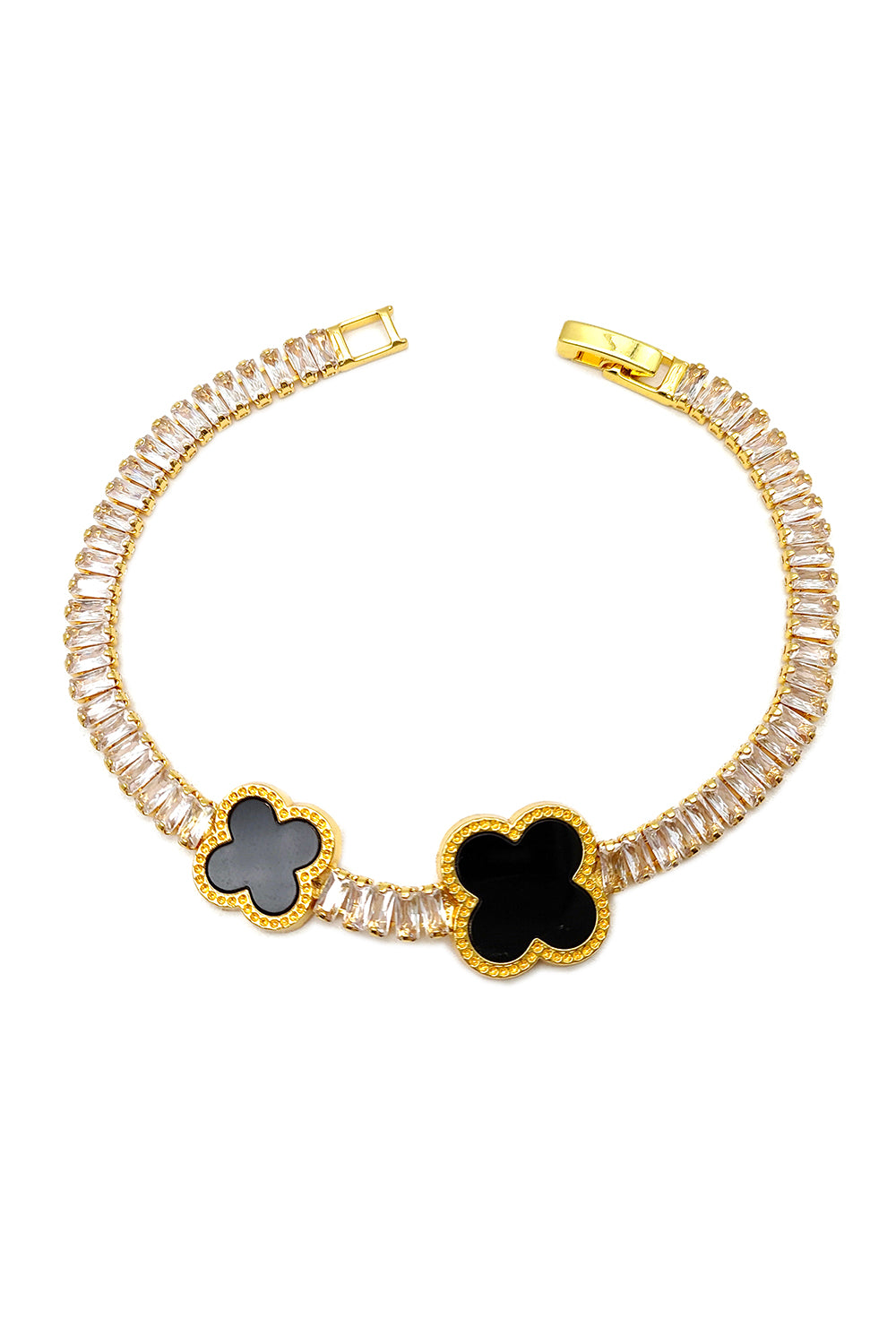 Clover Design Baguette Bracelet