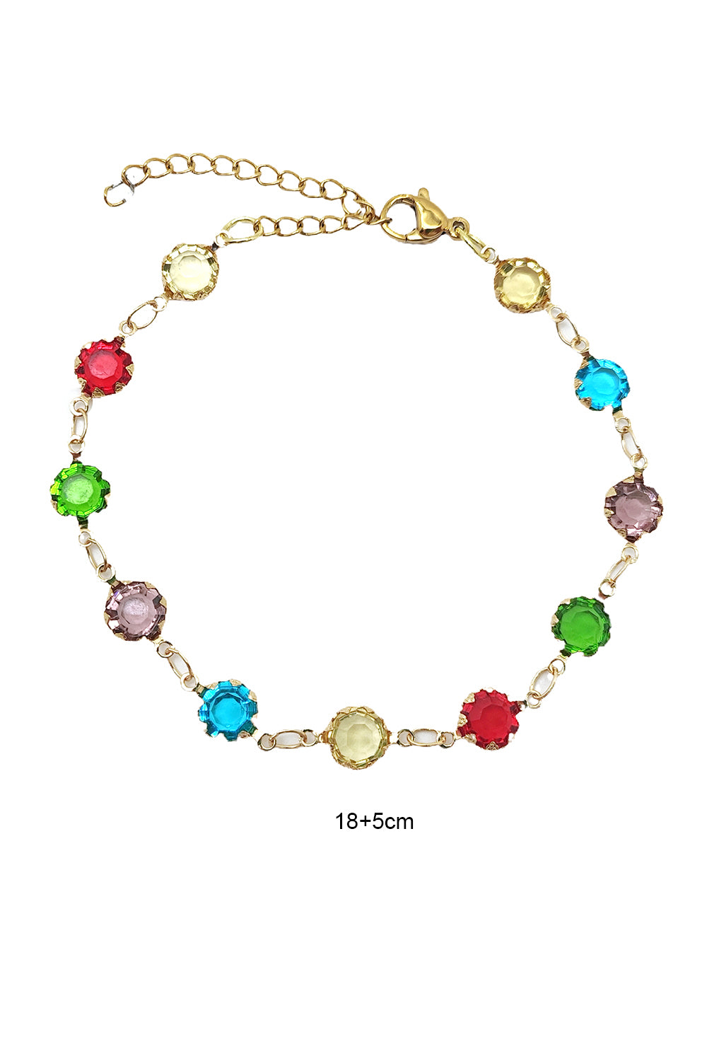 Stainless Steel Round CZ Stone Bracelet