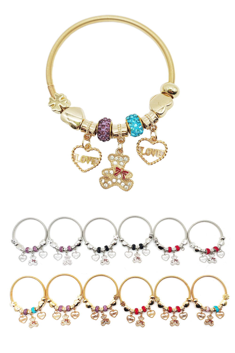 Teddy Bear Charm Bracelet