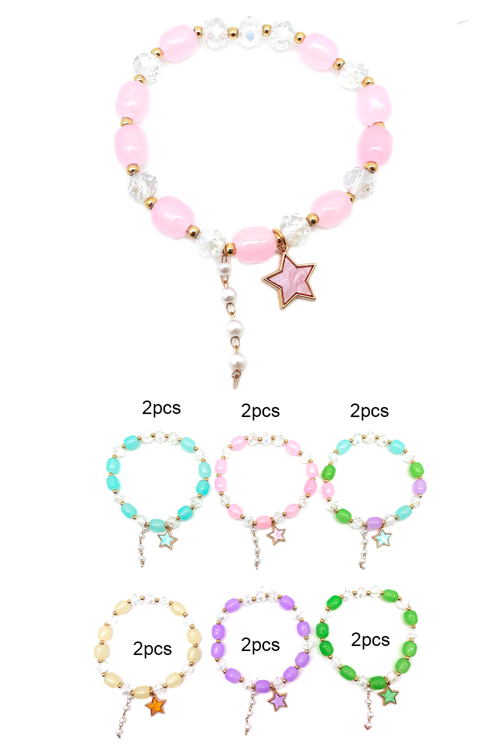 Star Beaded Stretch Bracelet