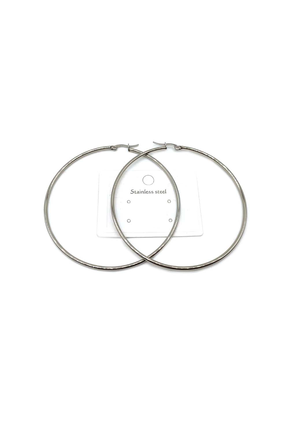Stainless Steel 70mm Hoop Earrings