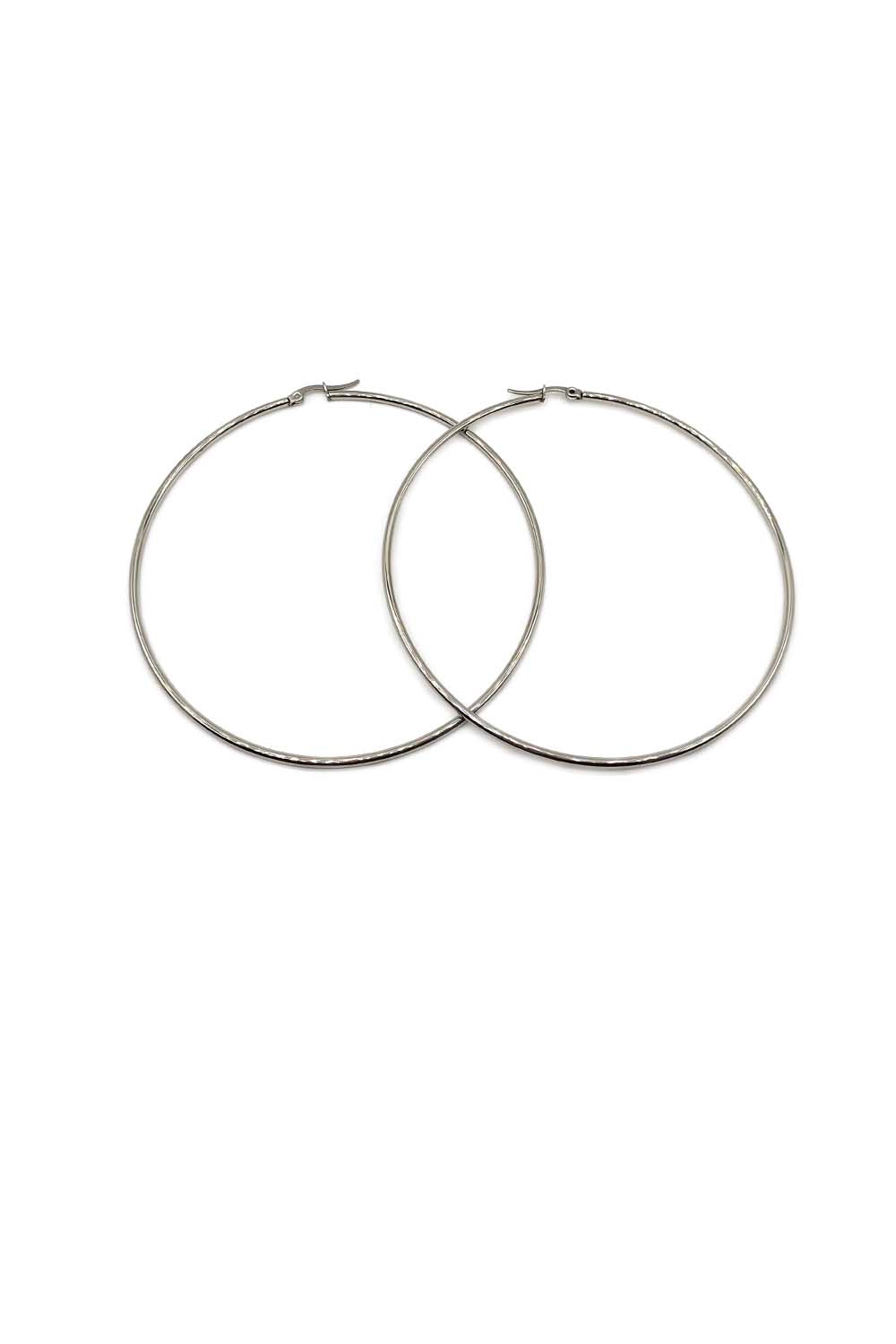 Stainless Steel 70mm Hoop Earrings