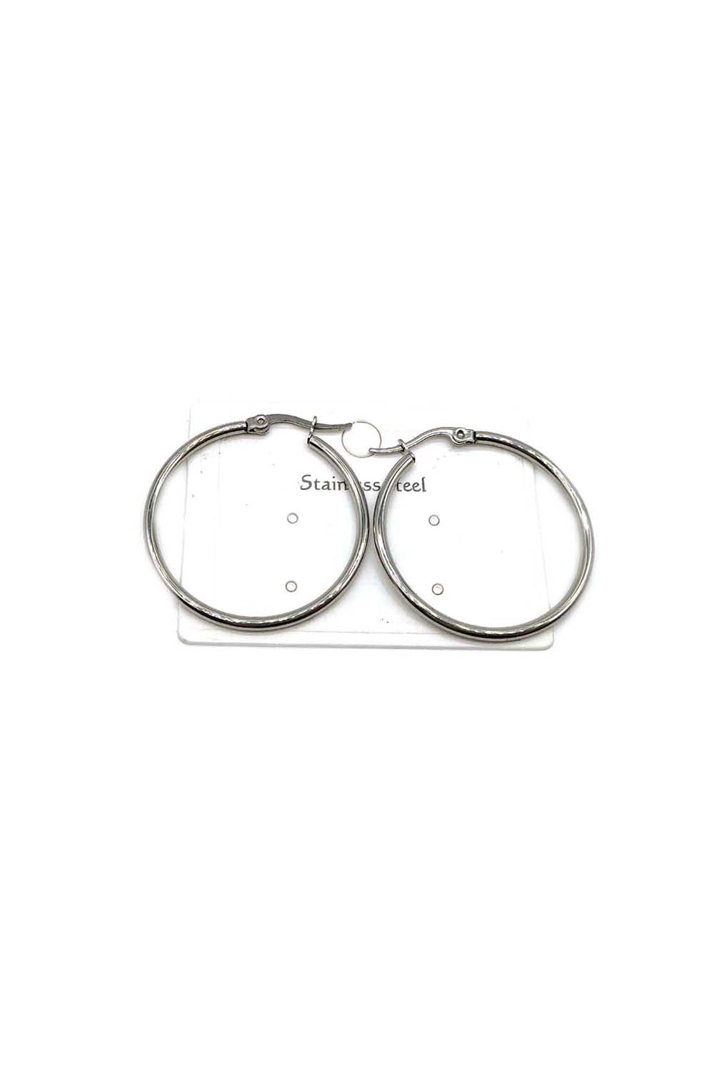 Stainless Steel 30mm Hoop Earrings