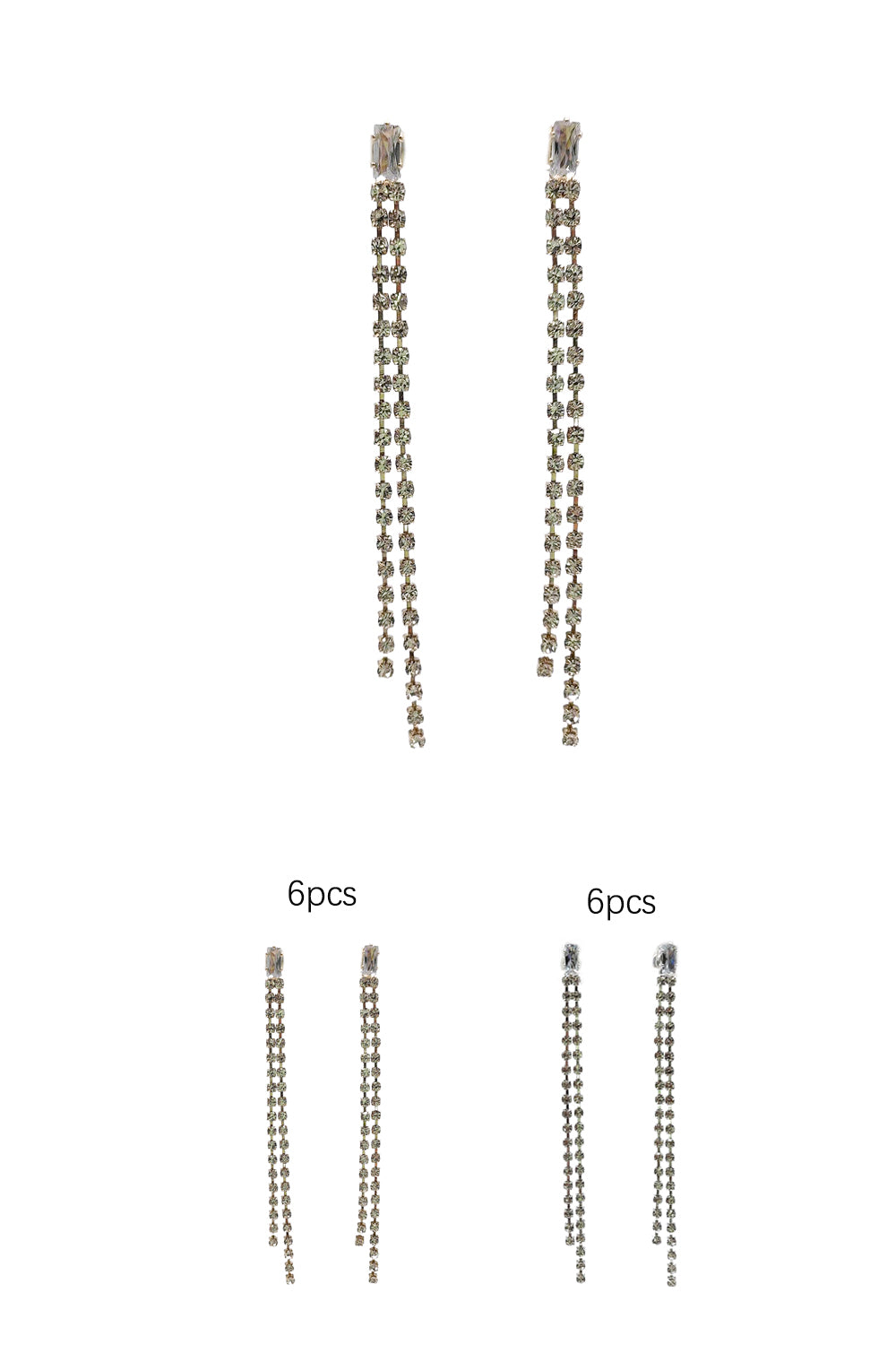 Women's Rhinestone Tassel Earrings
