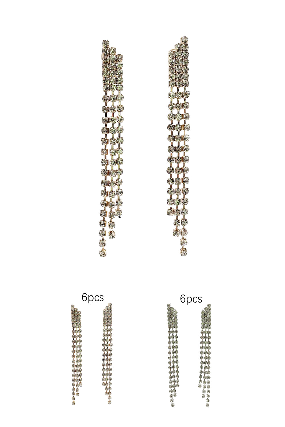 Women's Rhinestone Tassel Earrings