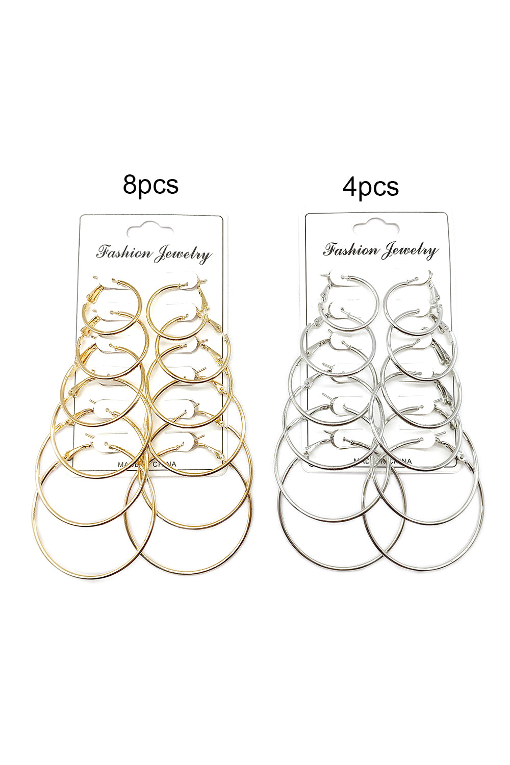 Women's Fashion 6-pairs Hoop Earrings
