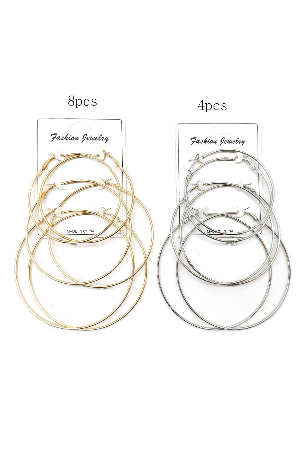 Women's Fashion 3-pairs Hoop Earrings