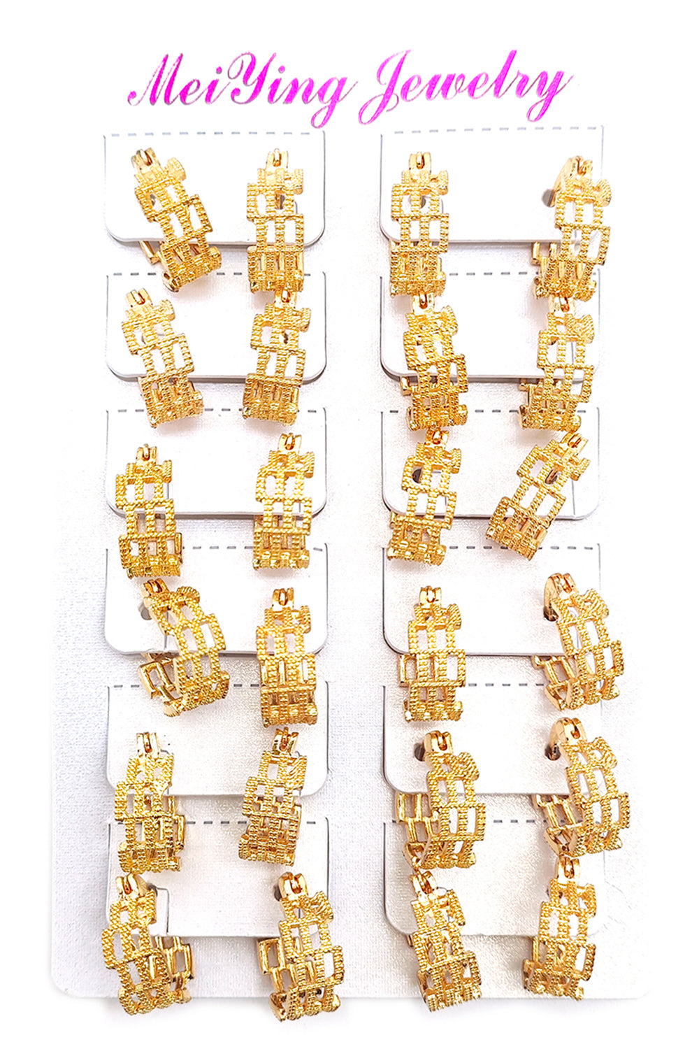 Gold Filigree Small Hoop Earrings
