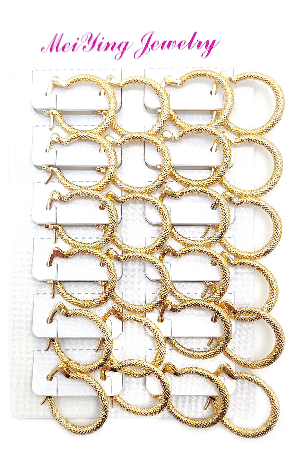 Gold Textured Small Hoop Earrings