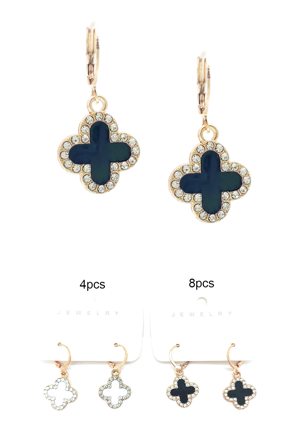 Clover Design Dangle Earrings