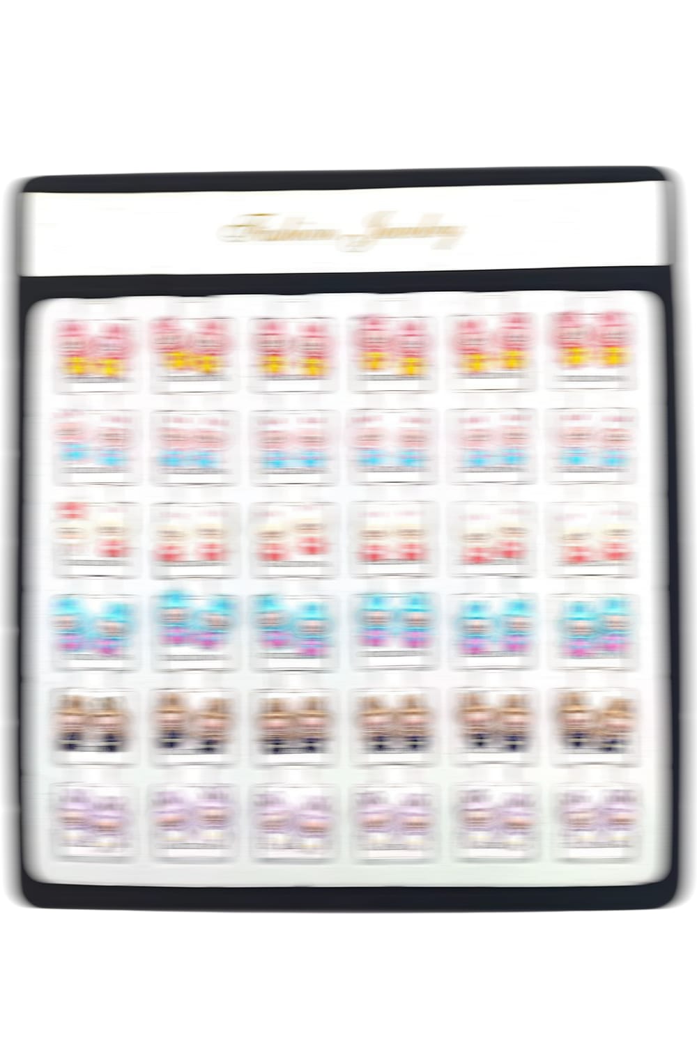 Character Design 36-pairs Assorted Color Stud Earrings
