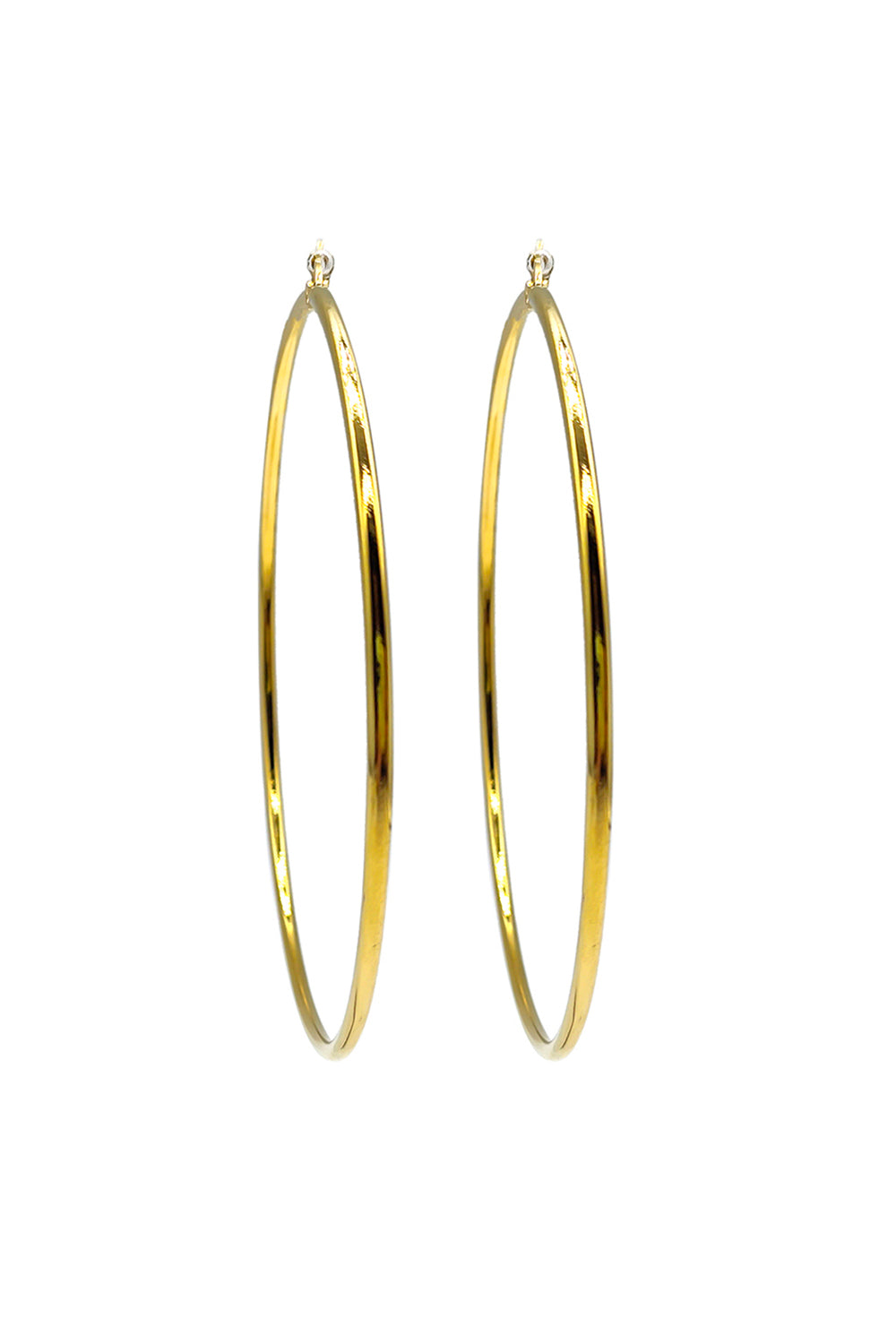 Stainless Steel 50mm Gold Hoop Earrings