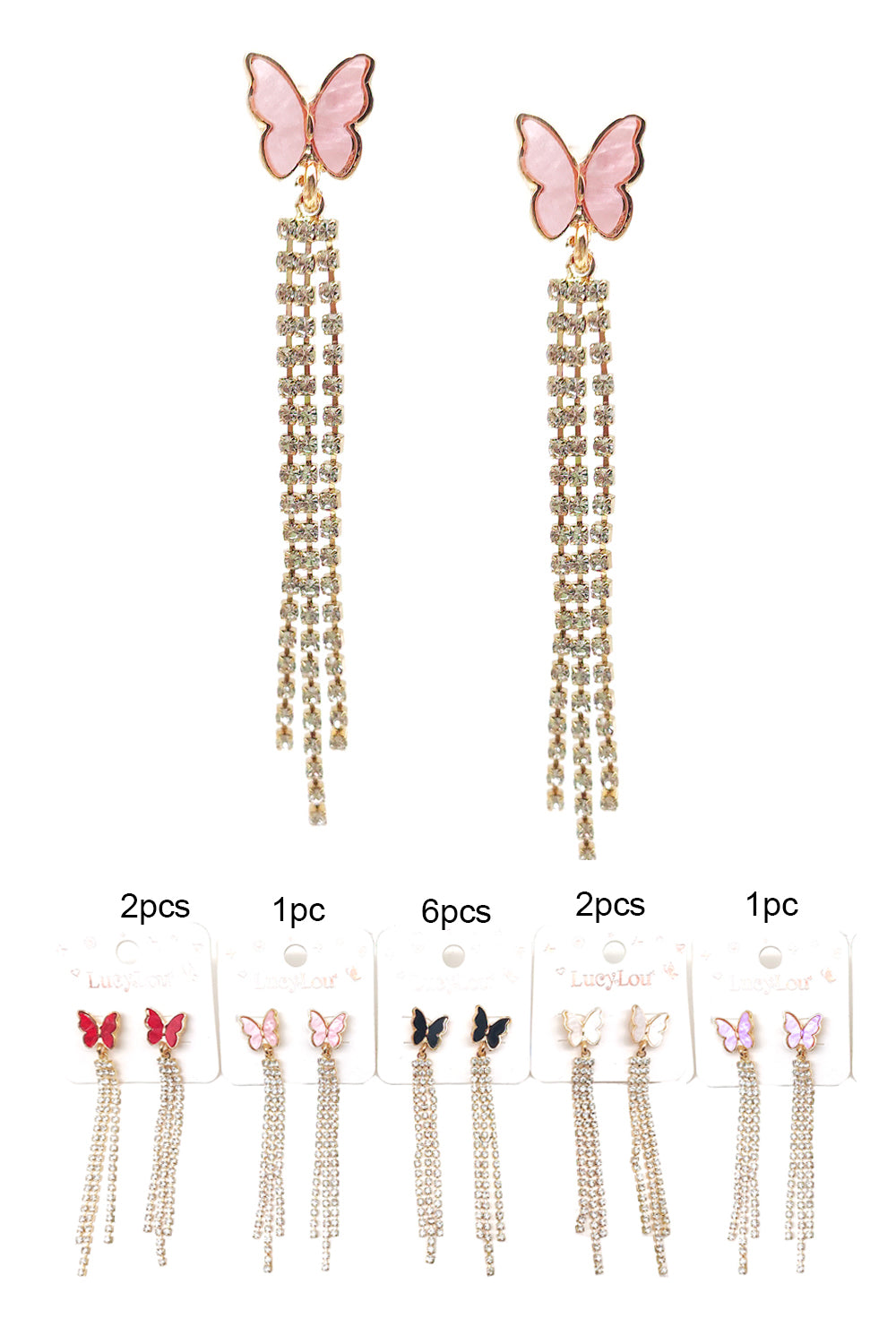 Butterfly Design Tassel Earrings