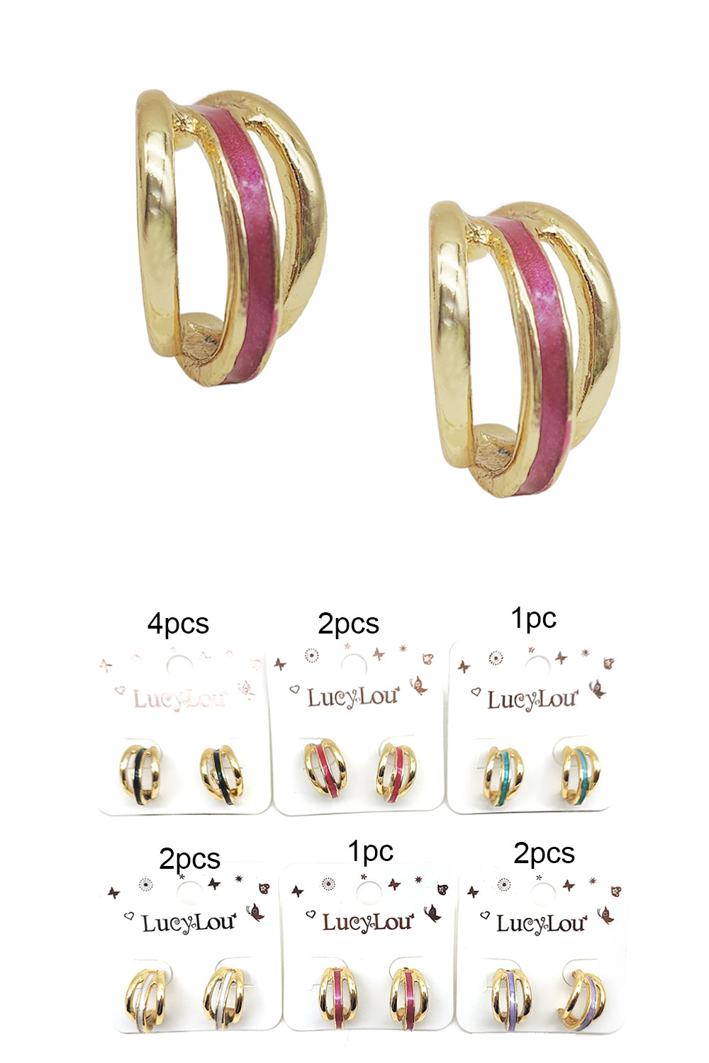 Women's Triple Hoop Earrings