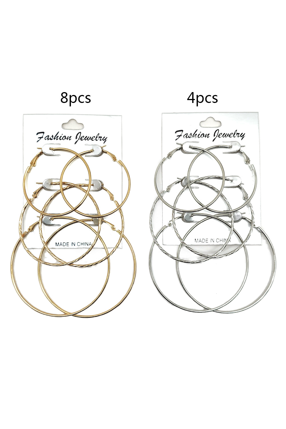 Women's Fashion 3-pair Hoop Earrings