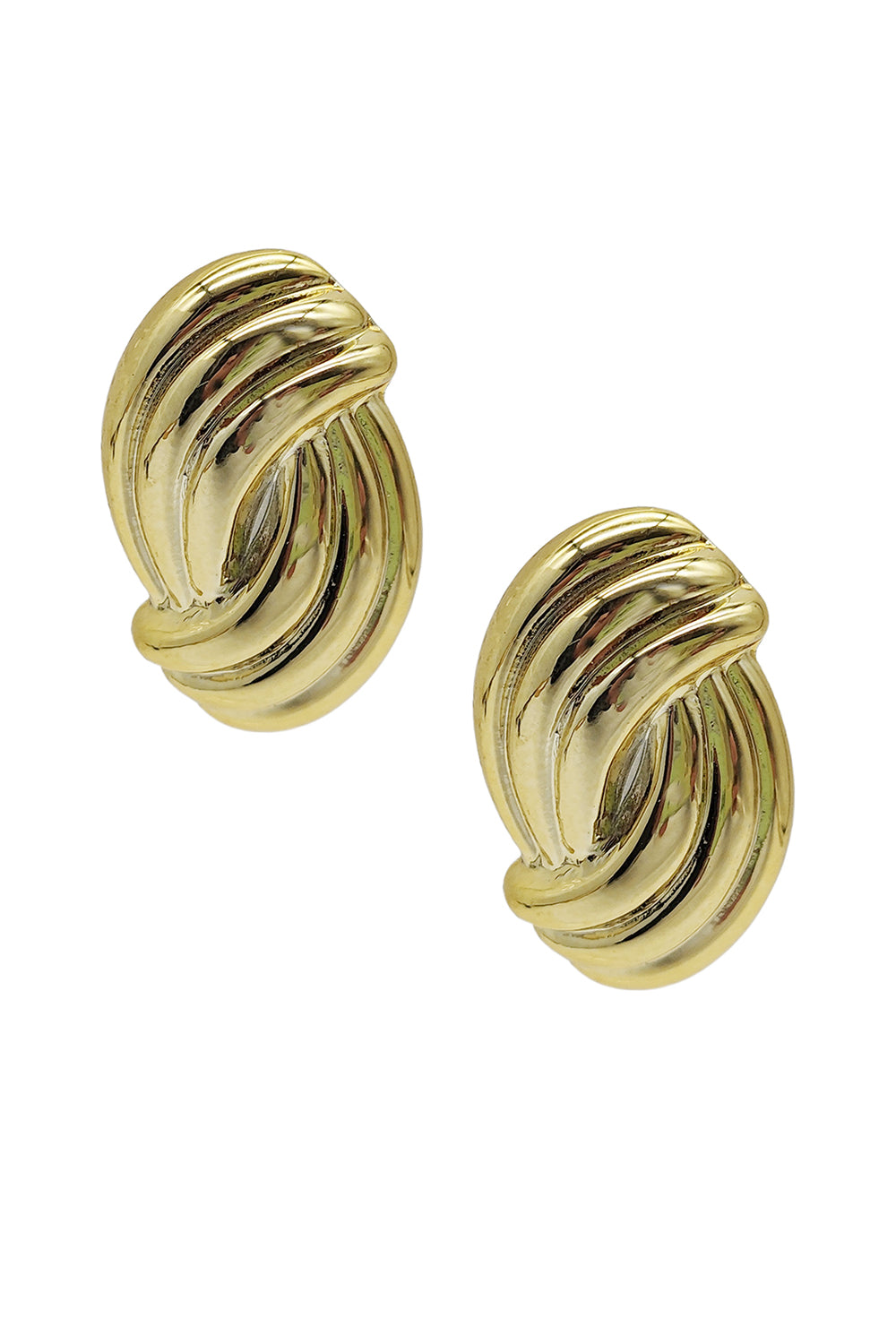Gold Knot Stud Earrings