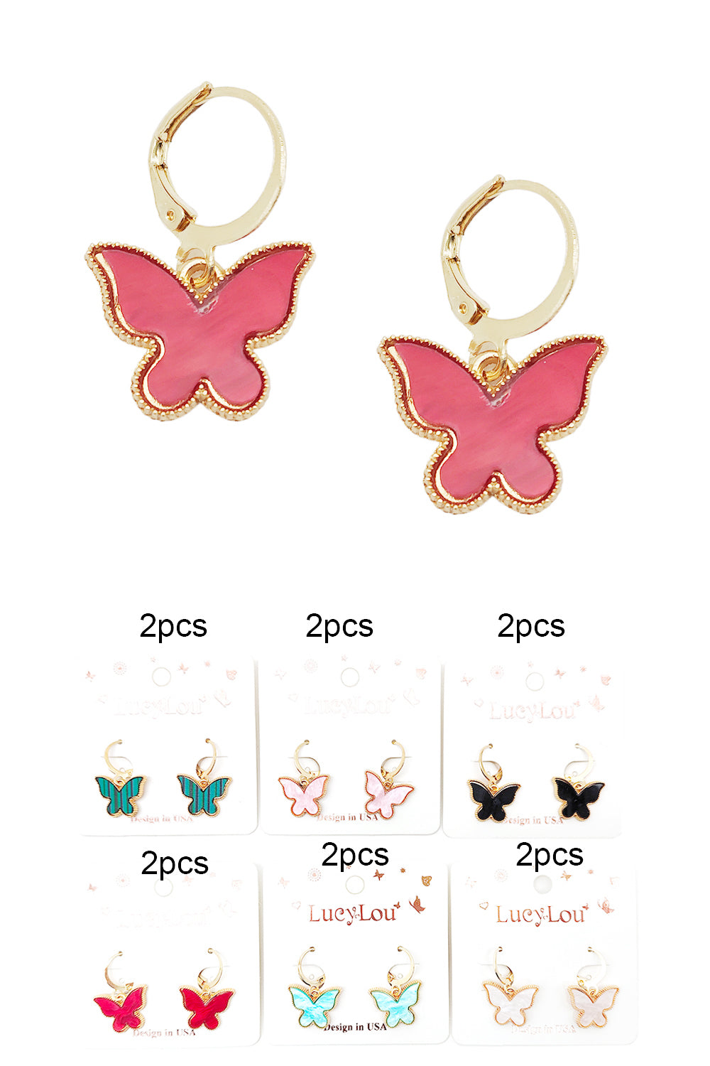 Butterfly Design Dangle Earrings