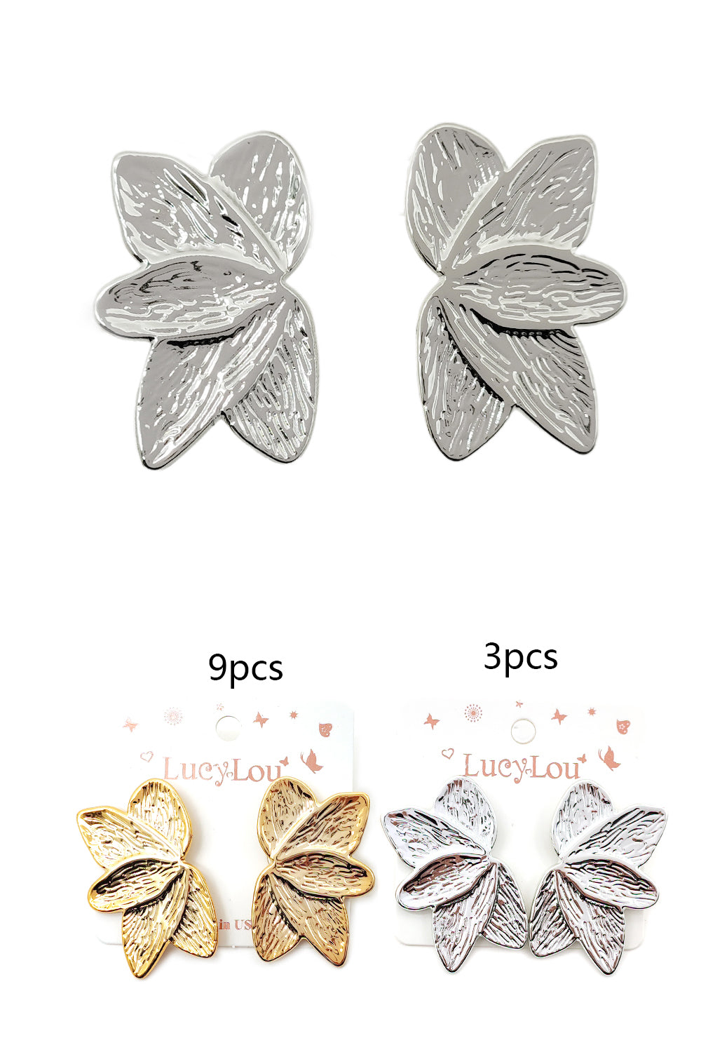 Half-Flower Stud Earrings