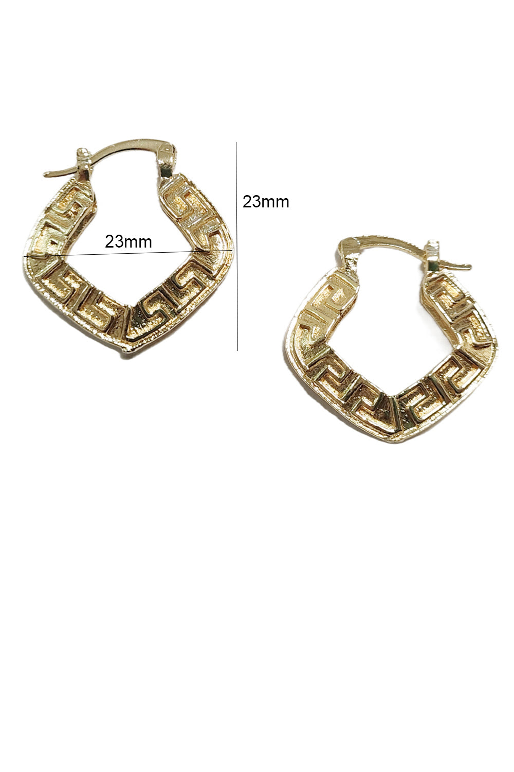 Gold Textured Hoop Earrings