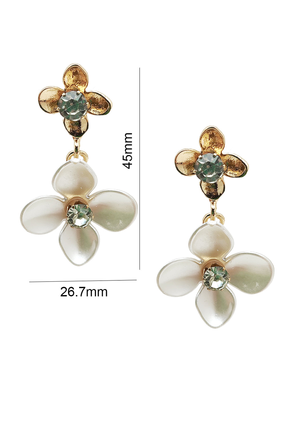 Flower Dangle Statement Earrings