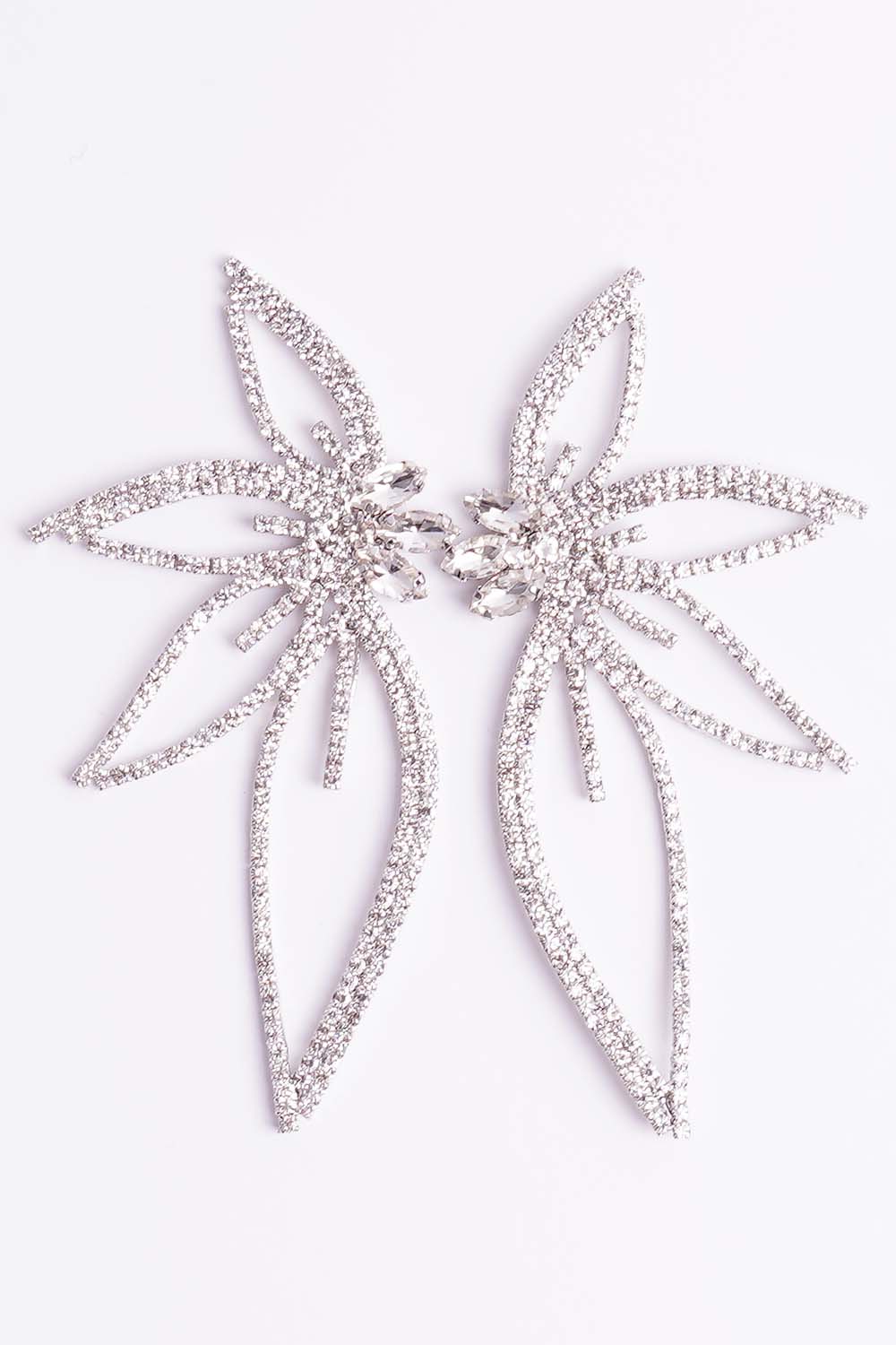 Silver Statement Rhinestone Earrings