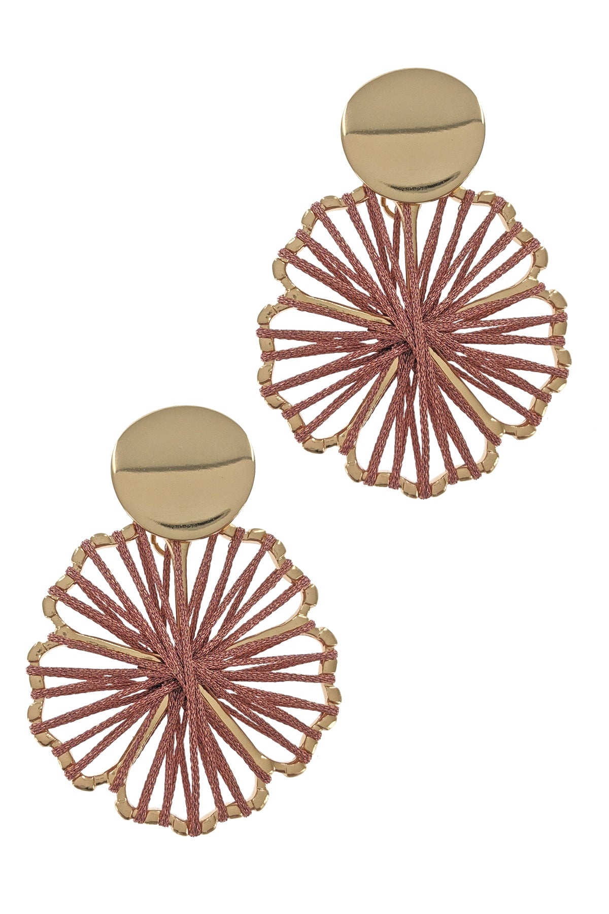 Pink Satin Silky Threaded Fashion Earrings