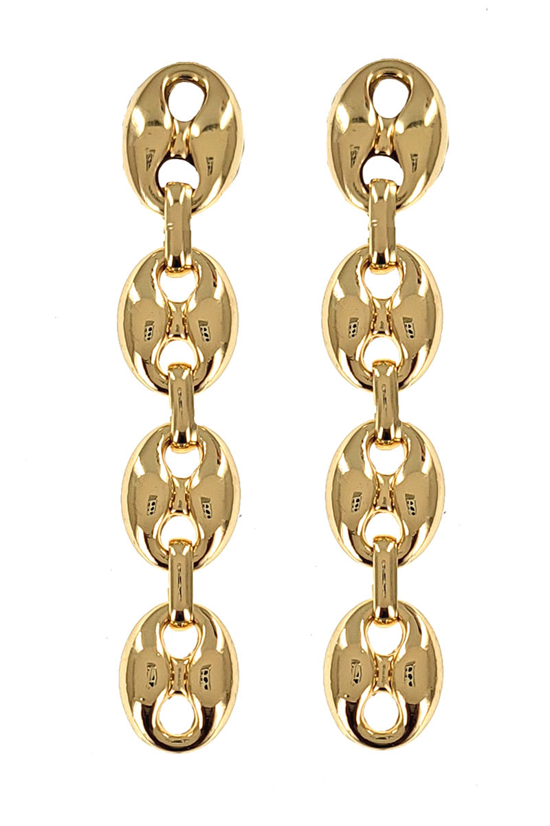 Gold Chain Link Dangle Earring