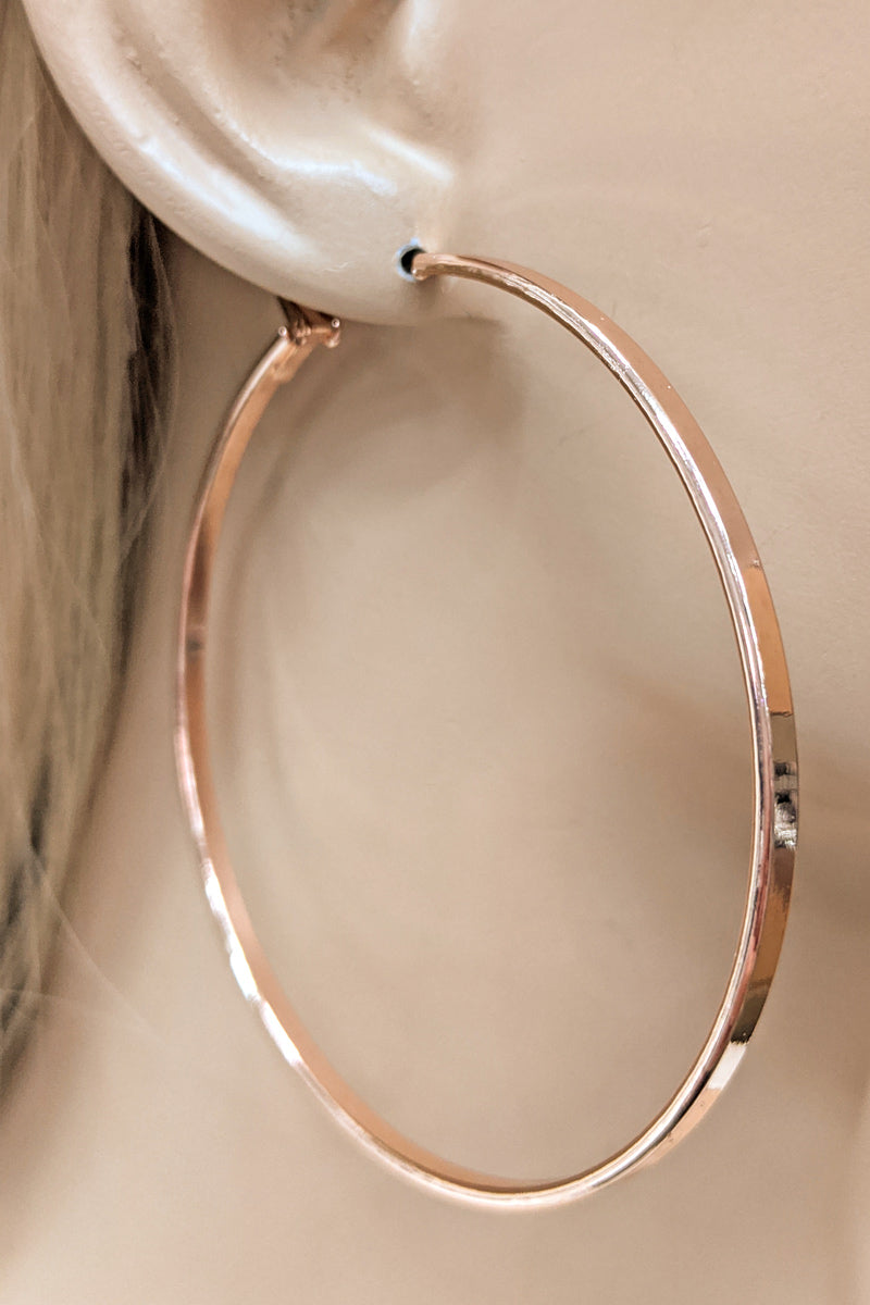 Rose Gold 70mm Hoop Earring