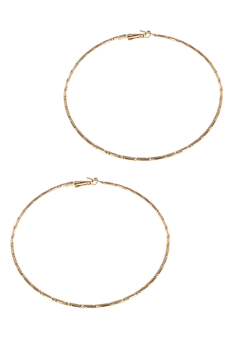 Gold Hoop 90mm Earring