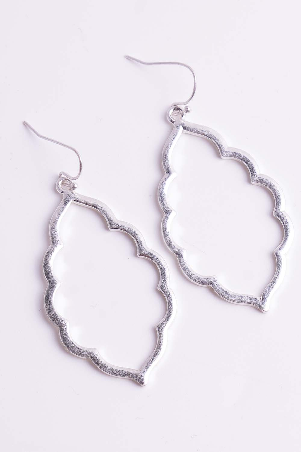 Silver Geometric Dangle Earring