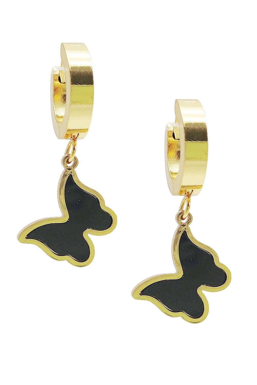 Stainless Steel Butterfly Design Dangle Earring