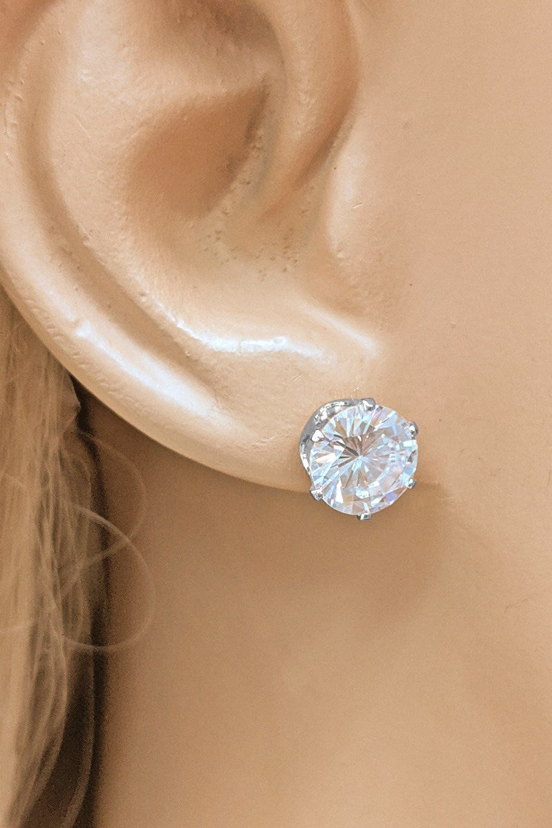 Silver 3-Pair Cubic Zirconia Earring