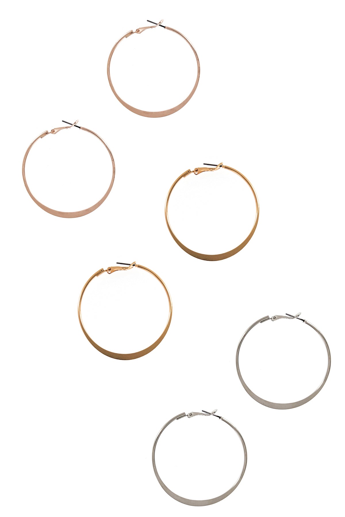 3-Pair Hoop Earrings
