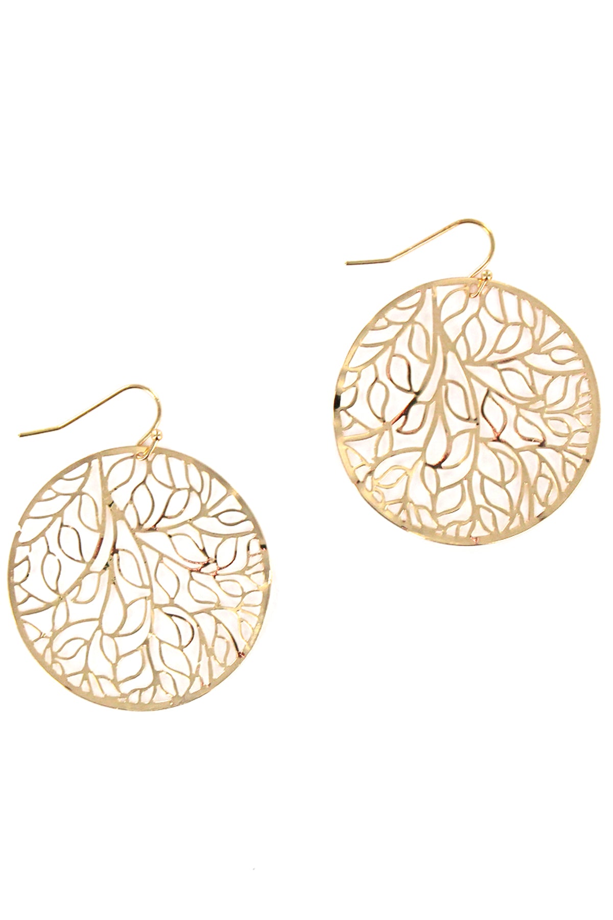 Gold Filigree Round Earring