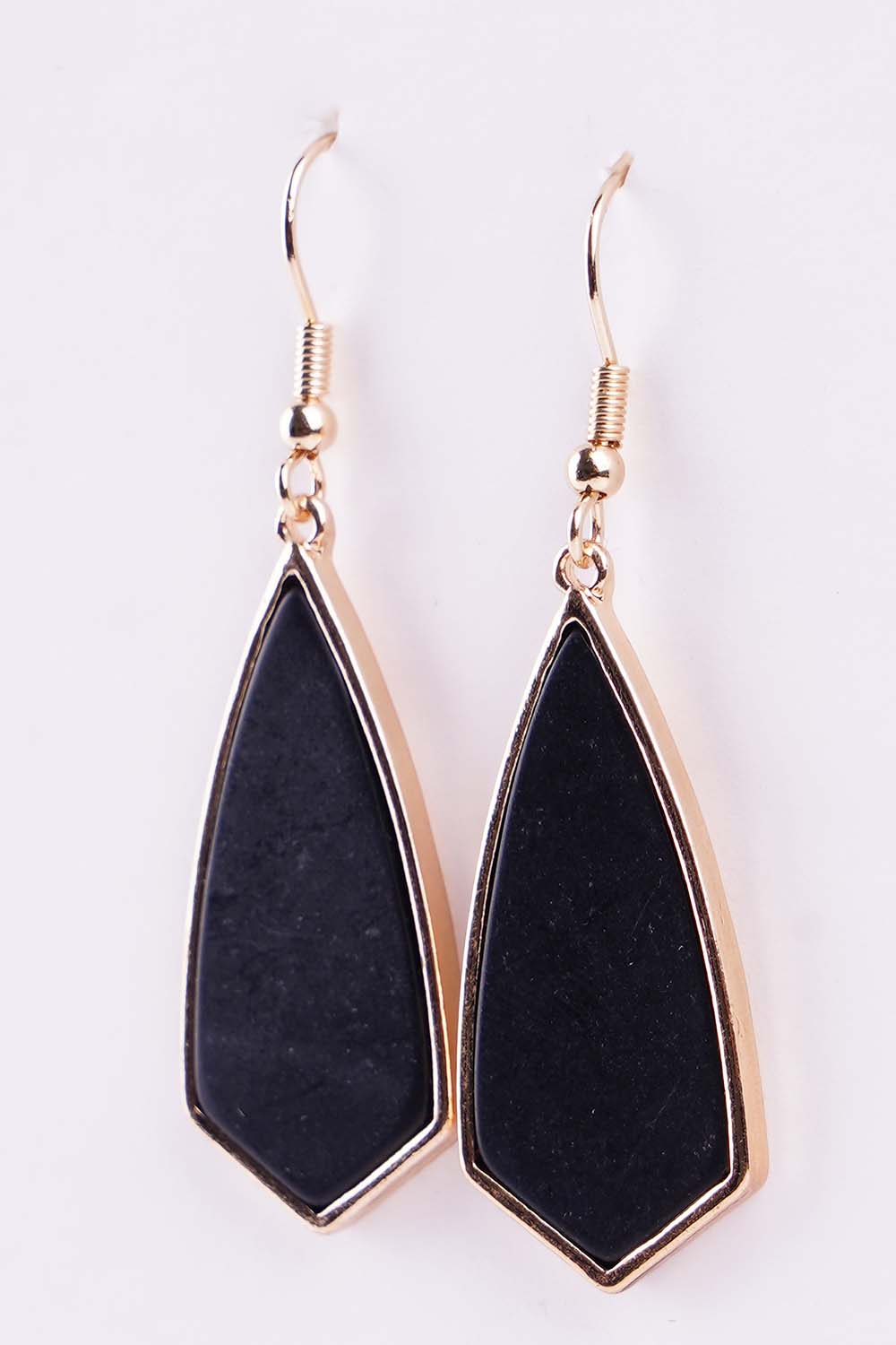 Black Geometric Dangle Earrings