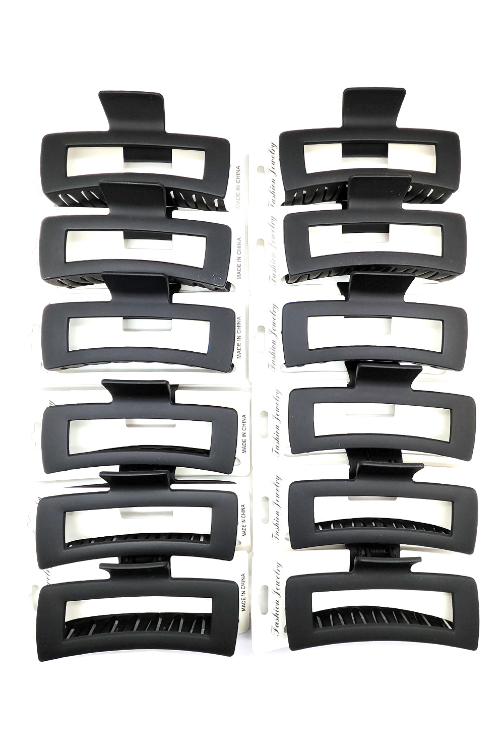 Black Squared Hair Claw Clip