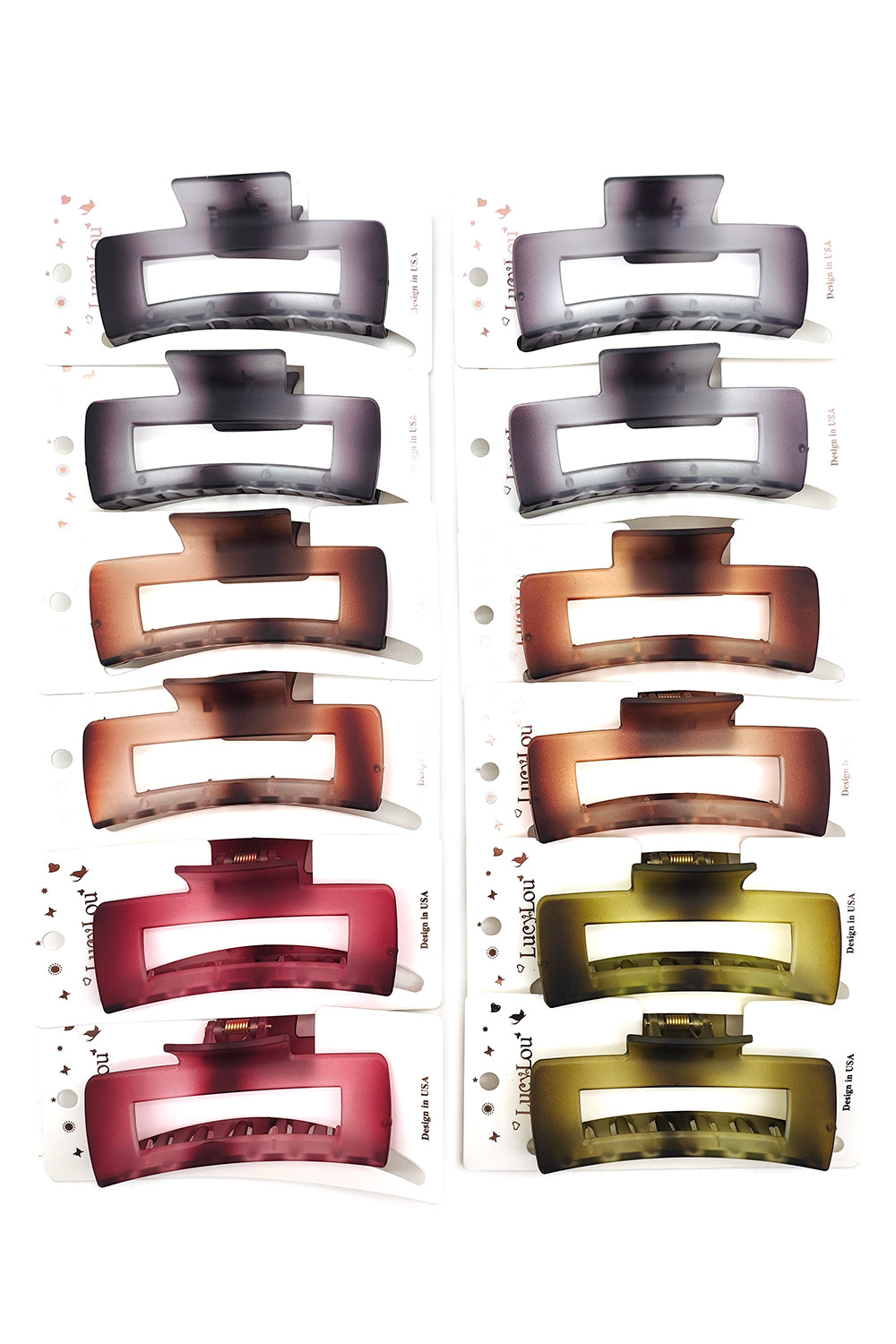 Matte Finish Square Hair Claw Clip