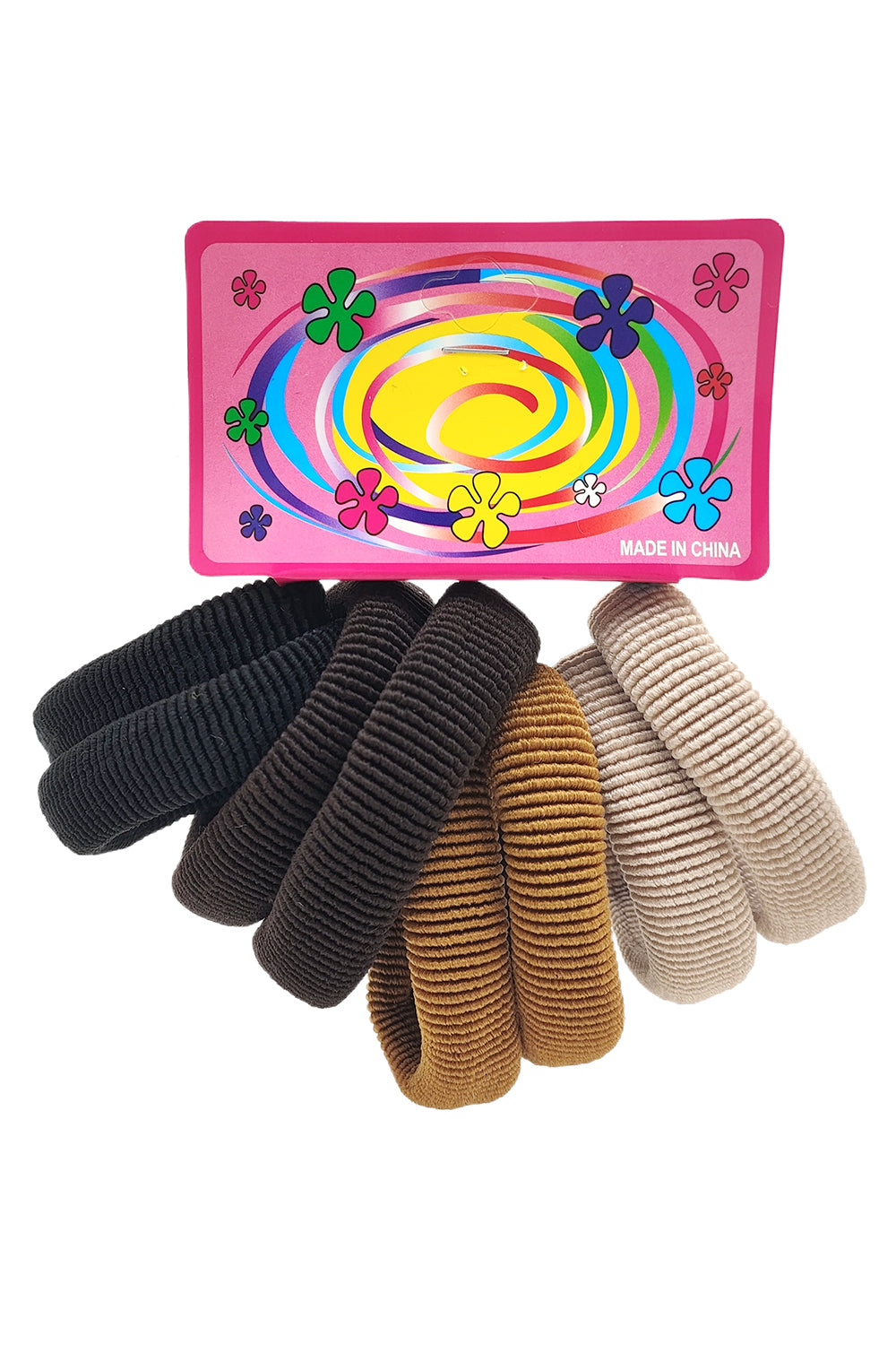 Brown Seamless 8-piece Hair Ties